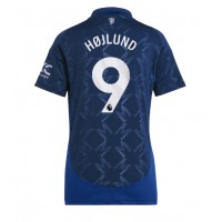 Camiseta Manchester United Rasmus Hojlund #9 Visitante Equipación para mujer 2024-25 manga corta